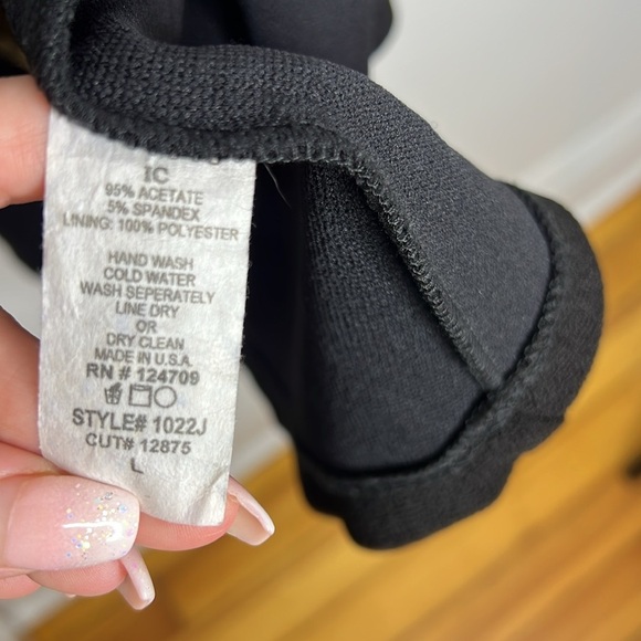 IC by Connie K Black Kimono Style Floral Brocade Button Art to Wear Japanese - Picture 6 of 11